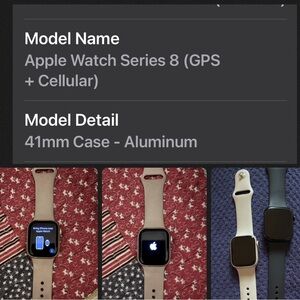Apple Watch Series 8 - Silver Aluminum with a Cream Band. 44